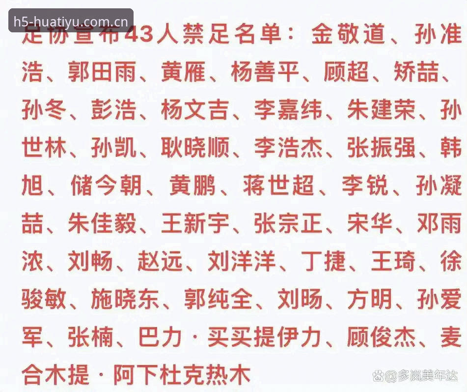 17人终身禁足与48人五年处罚对比：华体育APP打不开时，我在官网入口看完这份足协名单的感慨